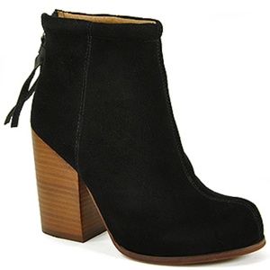Jeffrey Campbell Black Suede Rumble Booties